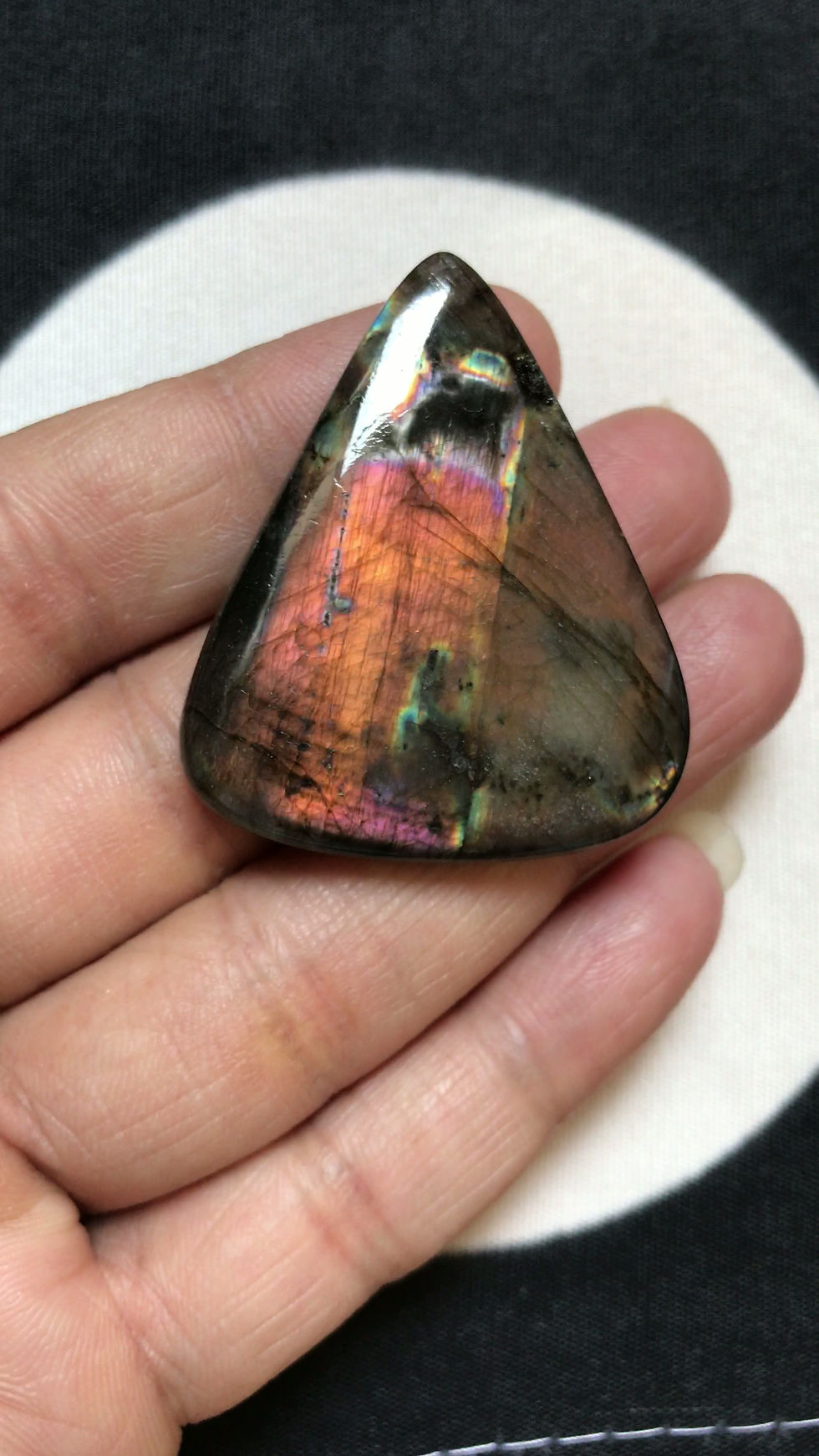Thumbnail: Labradorite Cabochon 1 Piece Size 42 MM Approx