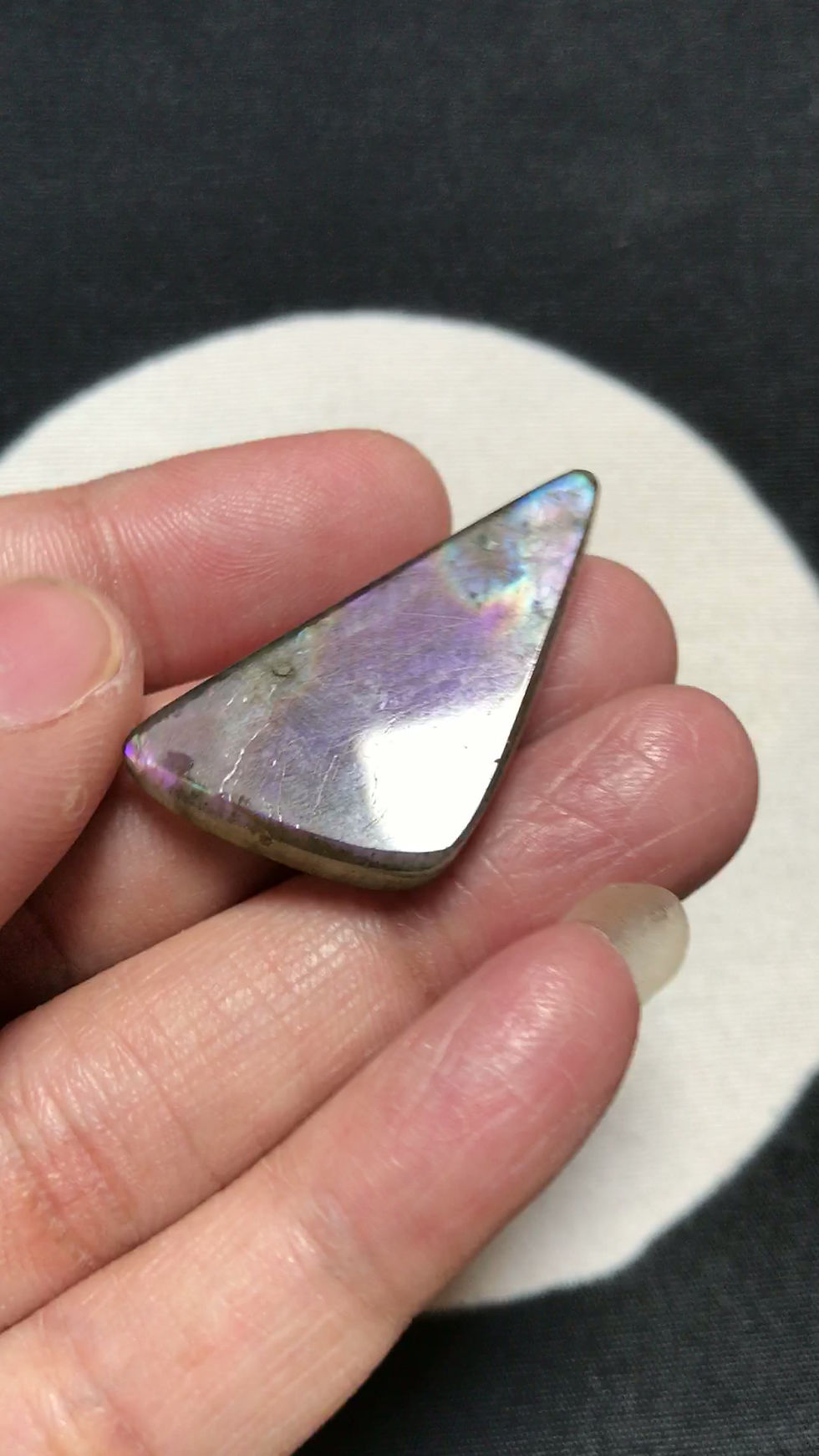 Thumbnail: Labradorite Cabochon 1 Piece Size 31 MM Approx