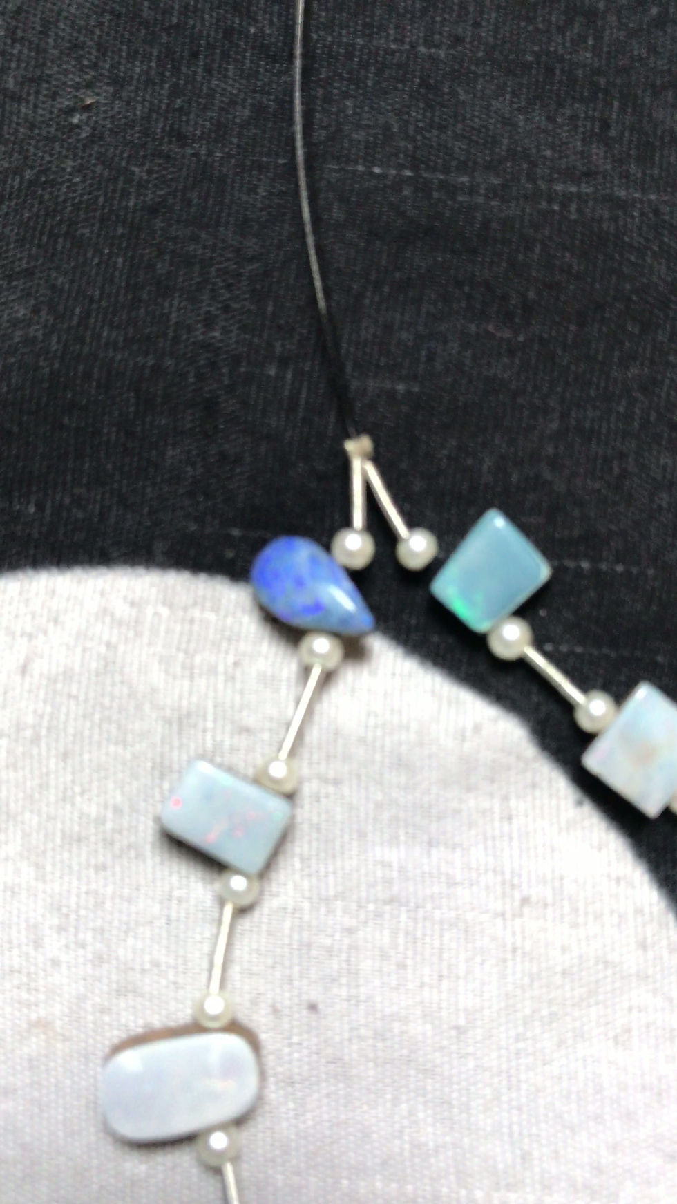 Thumbnail: Austalian Doublet Opal Sting 1 Strand  Size 15-4 MM Approx