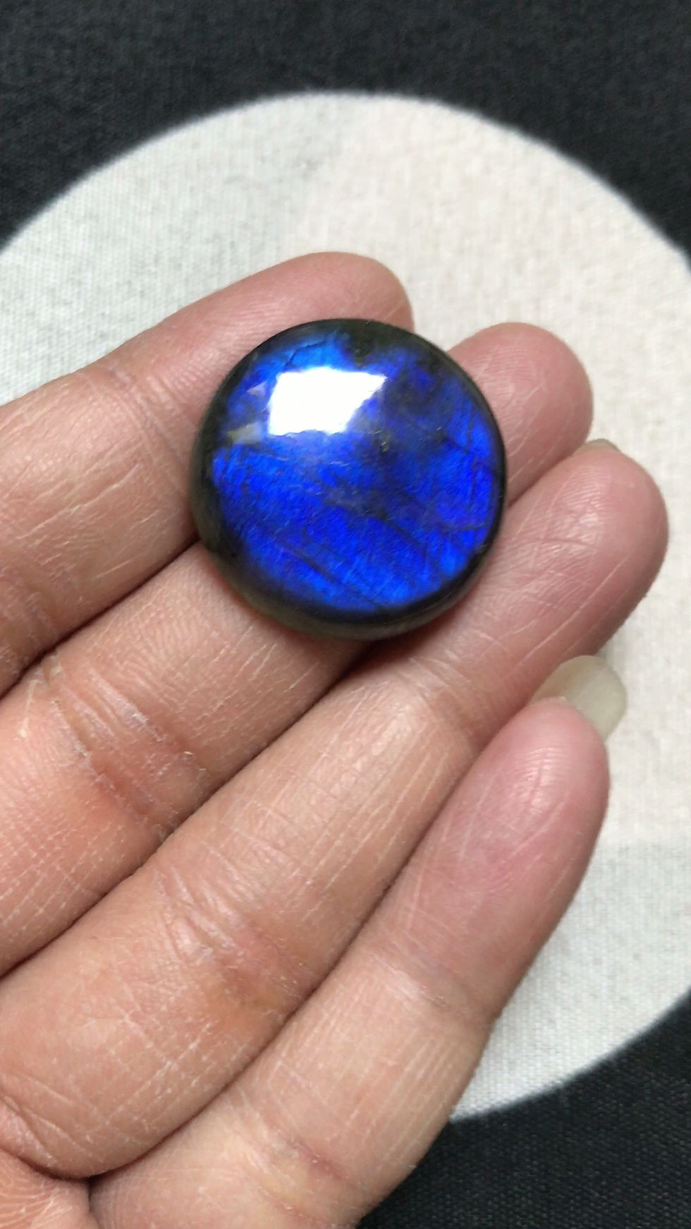 Miniature : Blue Labradorite Cabochon 1 Piece Size 24 MM Approx