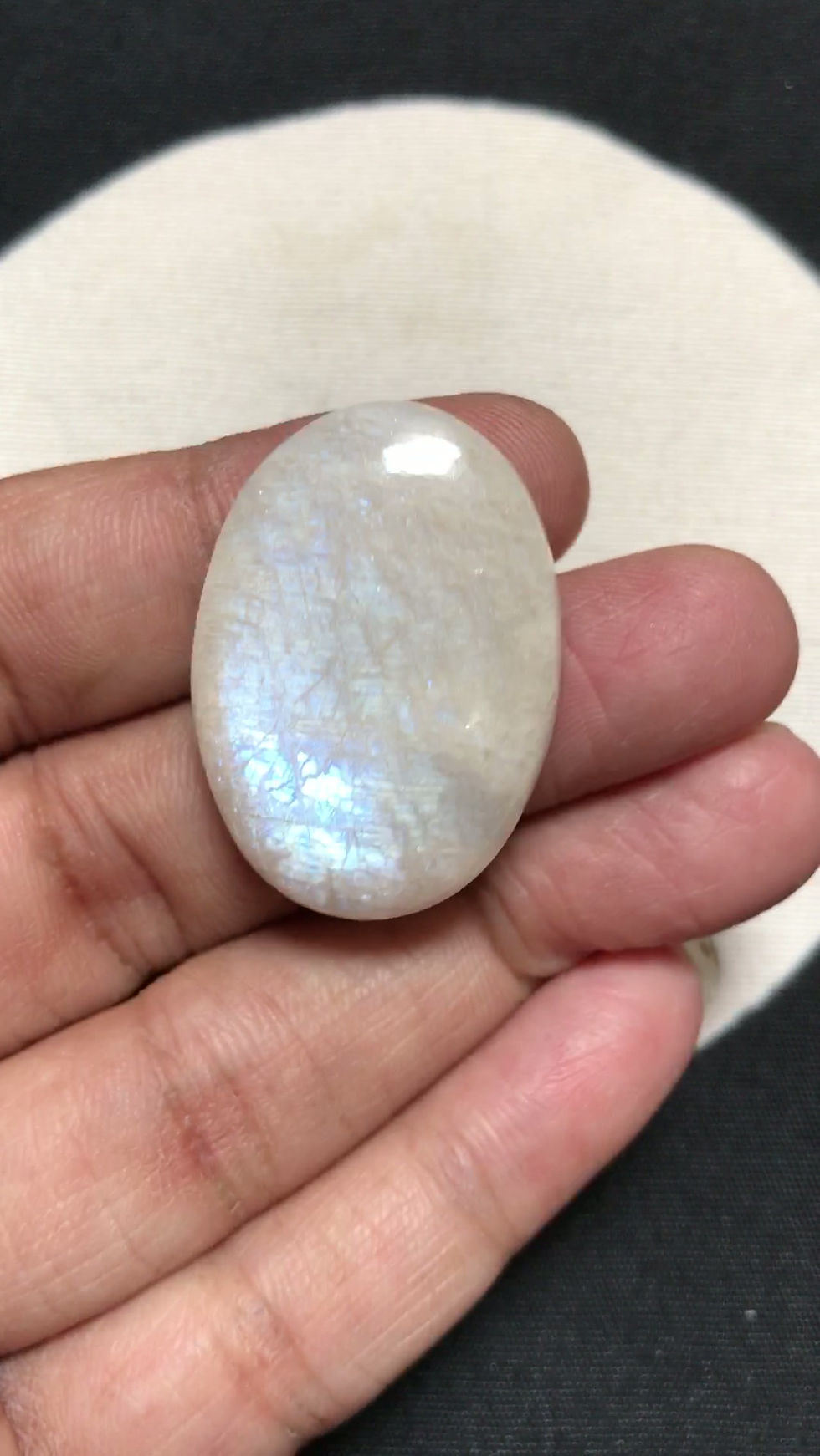 Miniature : African Moonstone Cabochon 1 Piece Size 32 MM Approx