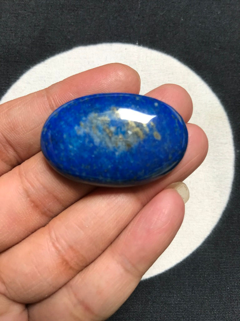 Miniatura: Lapis Lazuli Cabochon 1 Piece Size 37 MM Approx