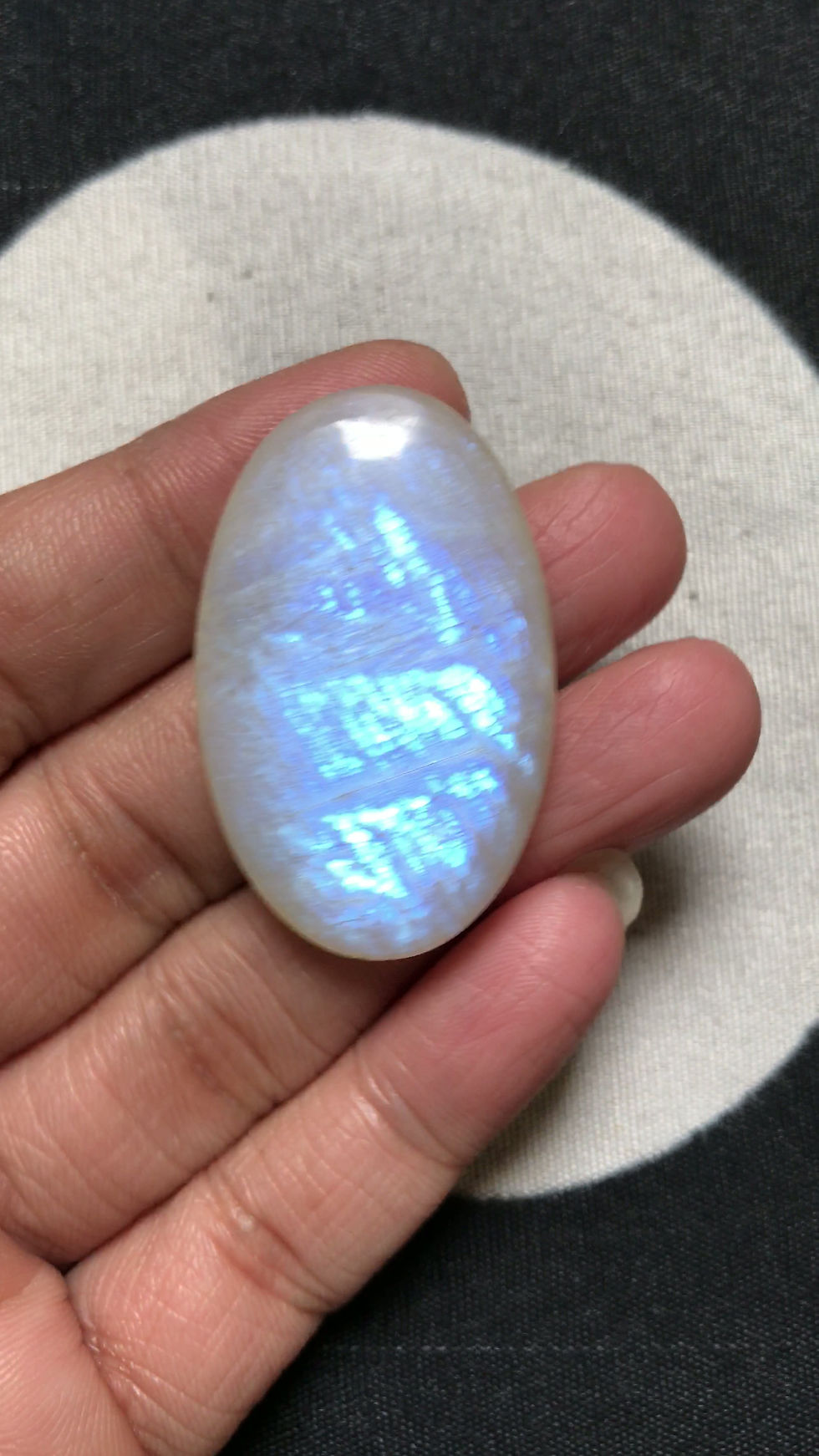 Thumbnail: African Moonstone Cabochon 1 Piece Size 40 MM Approx
