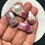 Thumbnail: Natural Cobalt Calcite Cabochon 4 Piece Size 26-22 MM APPROX