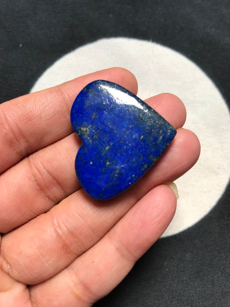 Miniature : Lapis Lazuli Cabochon 1 Piece Size 34 MM Approx