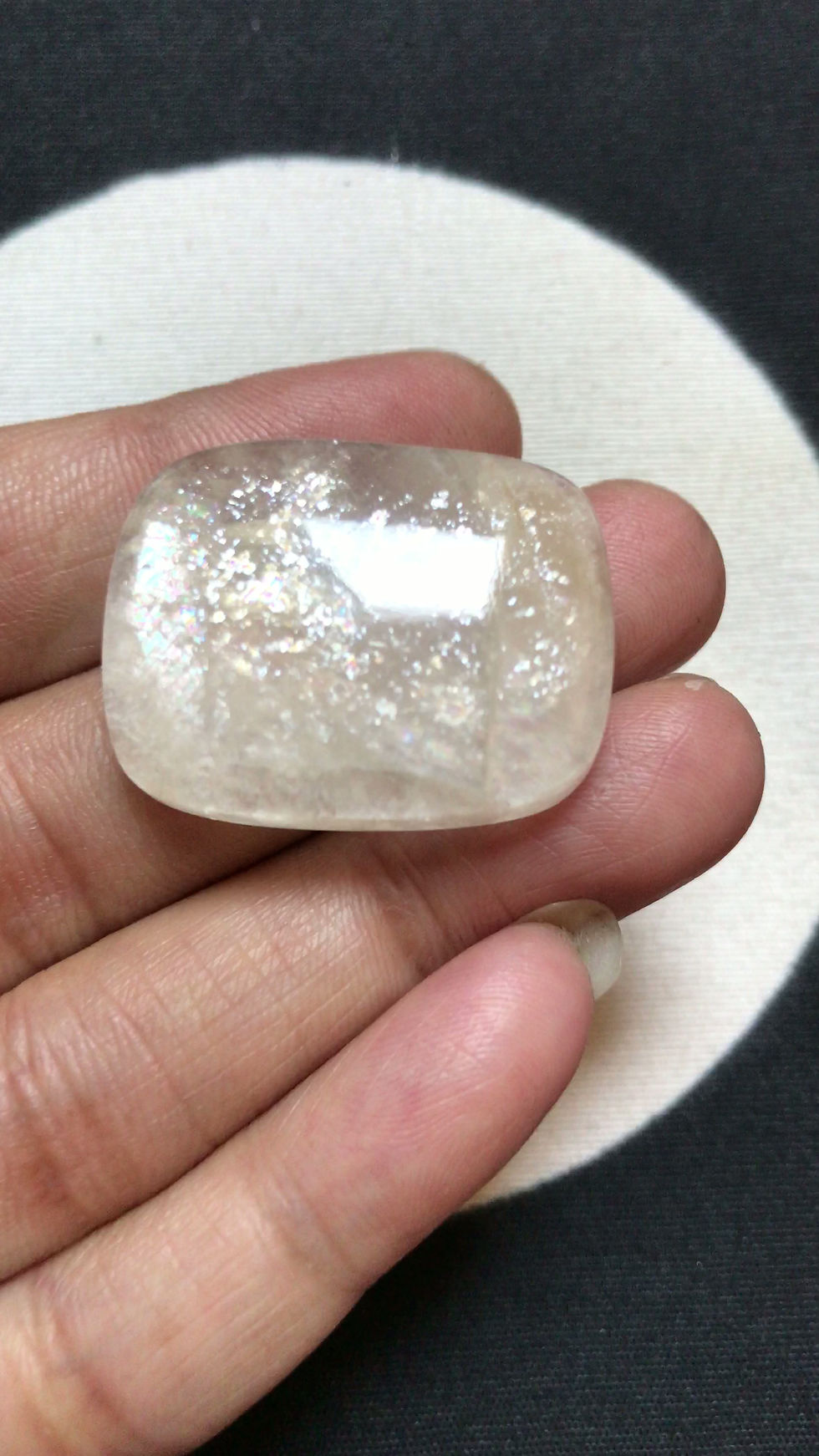 サムネイル： Malawi Moonstone  Cabochon 1 Piece Size 30 MM Approx