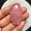 Thumbnail: Rose Quartz Faceted Cabochon 1 Piece Size 44 MM Approx