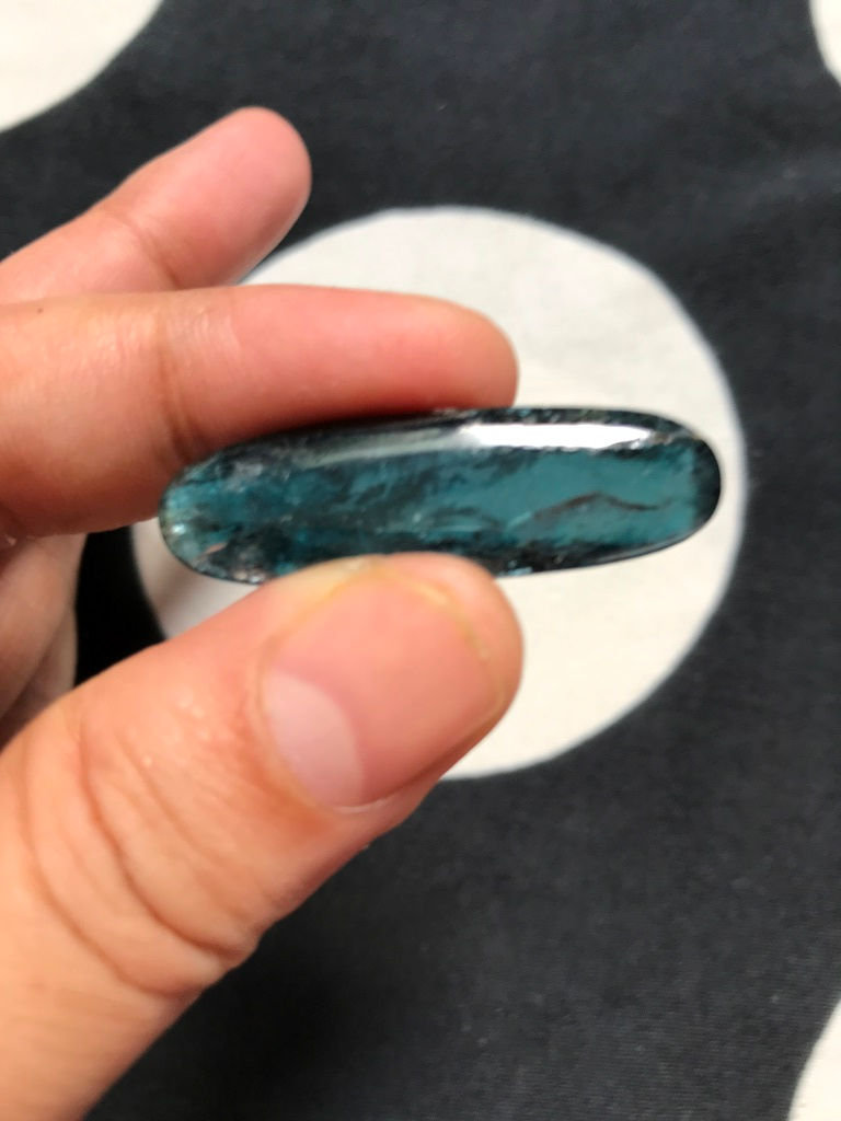 Миниатюра: Moss Kyanite Cabochon 1 Piece Size 40 MM Approx