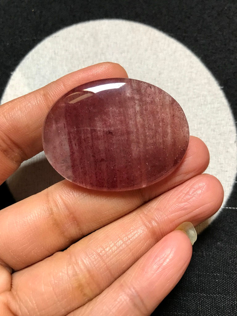 Миниатюра: Strawberry Quartz Cabochon 1 Piece Size 41 MM Approx
