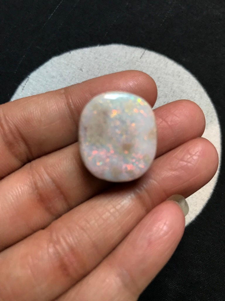 サムネイル： Australian Opal Cabochon 1 Piece Size 21 MM Approx