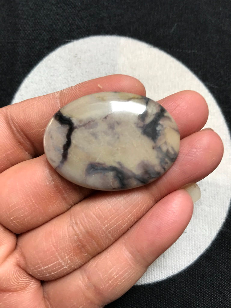 Thumbnail: Wave Jasper Cabochon 1 Piece Size 38 MM Approx