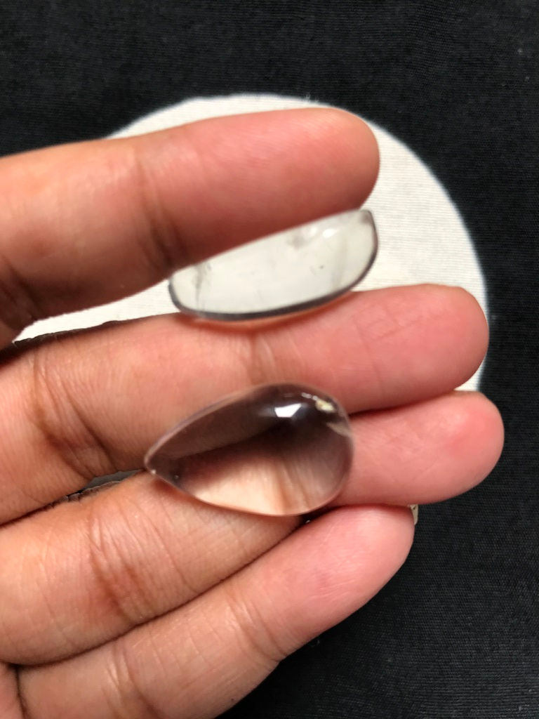 Миниатюра: Blue Topaz  Cabochon 2 Piece Size 23-22 MM Approx