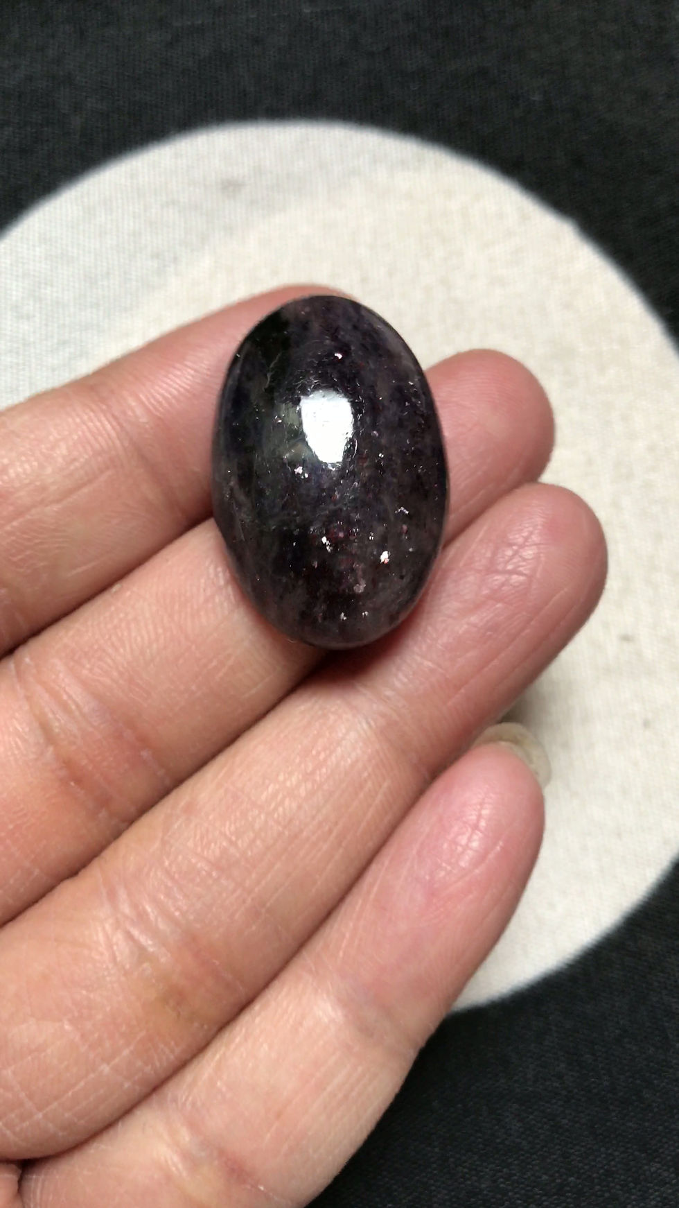 Thumbnail: Iolite Cabochon 1 Piece Size 29 MM APPROX