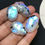 Thumbnail: Rainbow Moonstone Cabochons 4 Piece Size 29-21 MM Approx