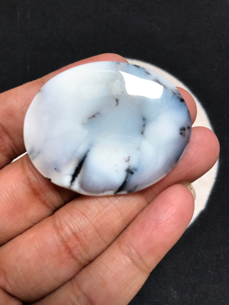 縮圖：Dendrite Opal Cabochon 1 Piece Size 43 MM Approx