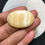 縮圖：Yellow less Agate 1 Cabochon Piece Size 36 MM Approx