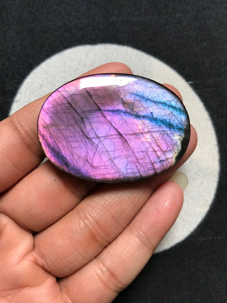 Labradorite Cabochon 1 Piece Size 48 MM Approx