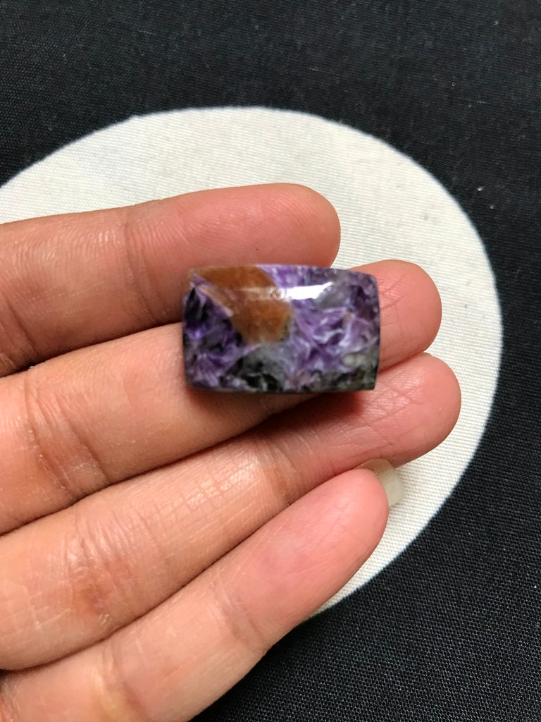 Миниатюра: Charoite Cabochon 1 Piece Size 22 MM Approx