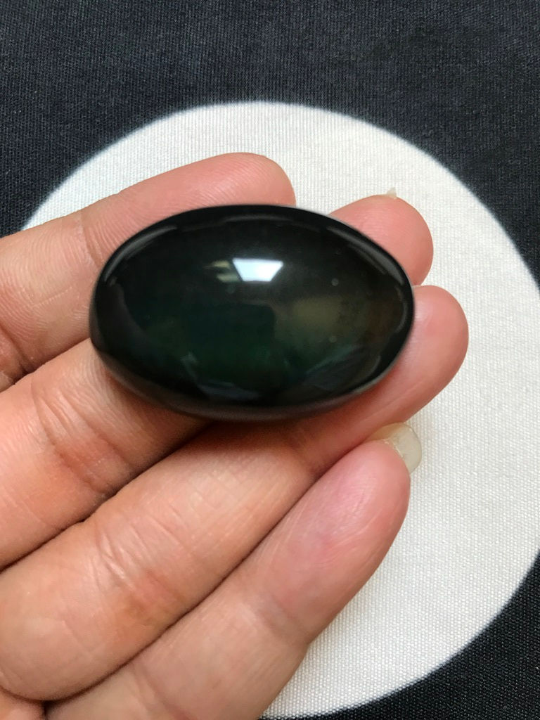 縮圖：Rainbow Obsidian Cabochon 1 Piece Size 30 MM Approx