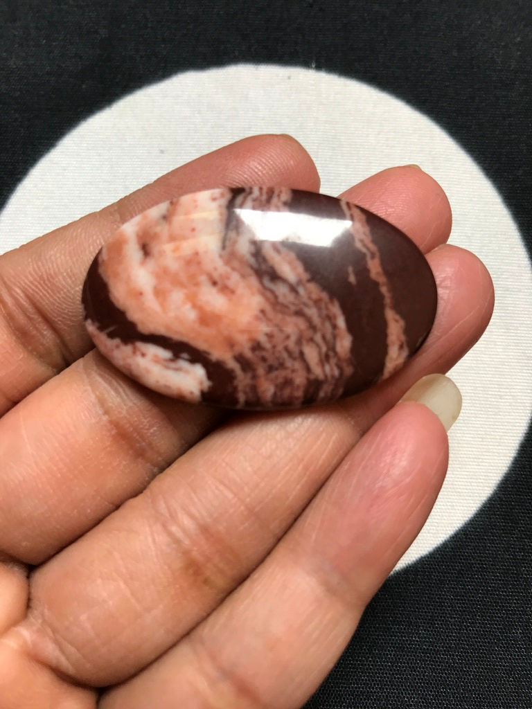 Thumbnail: Coffee Jasper Cabochon 1 Piece Size 42 MM Approx