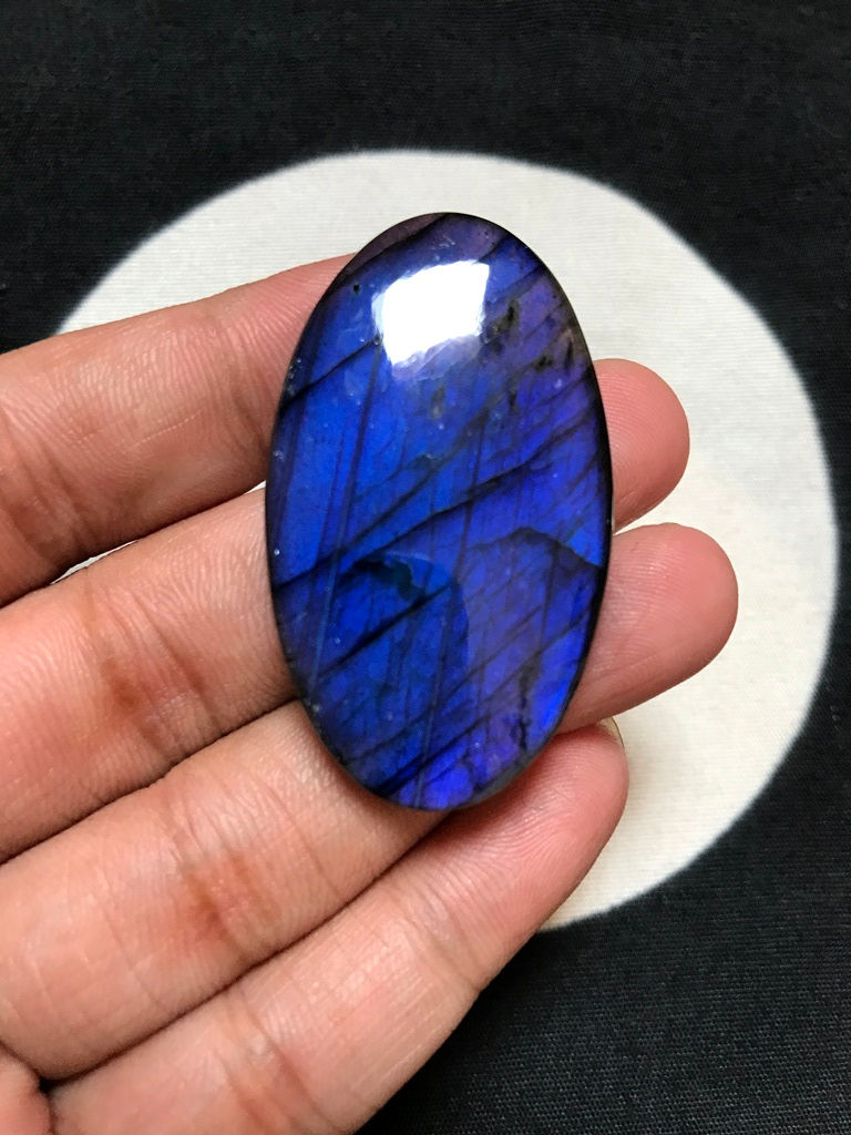 Blue Labradorite Cabochon 1 Piece Size 45 MM Approx
