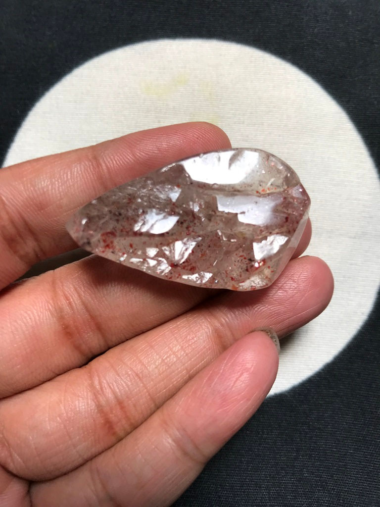 Thumbnail: Super Seven Druzi Cabochon 1 Piece Size 41 MM Approx
