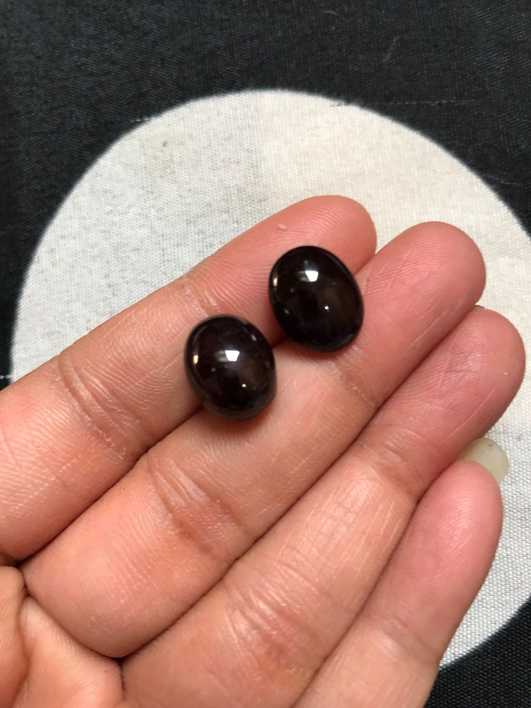 Миниатюра: Ruby Cabochon 2 Piece Size 12 MM Approx