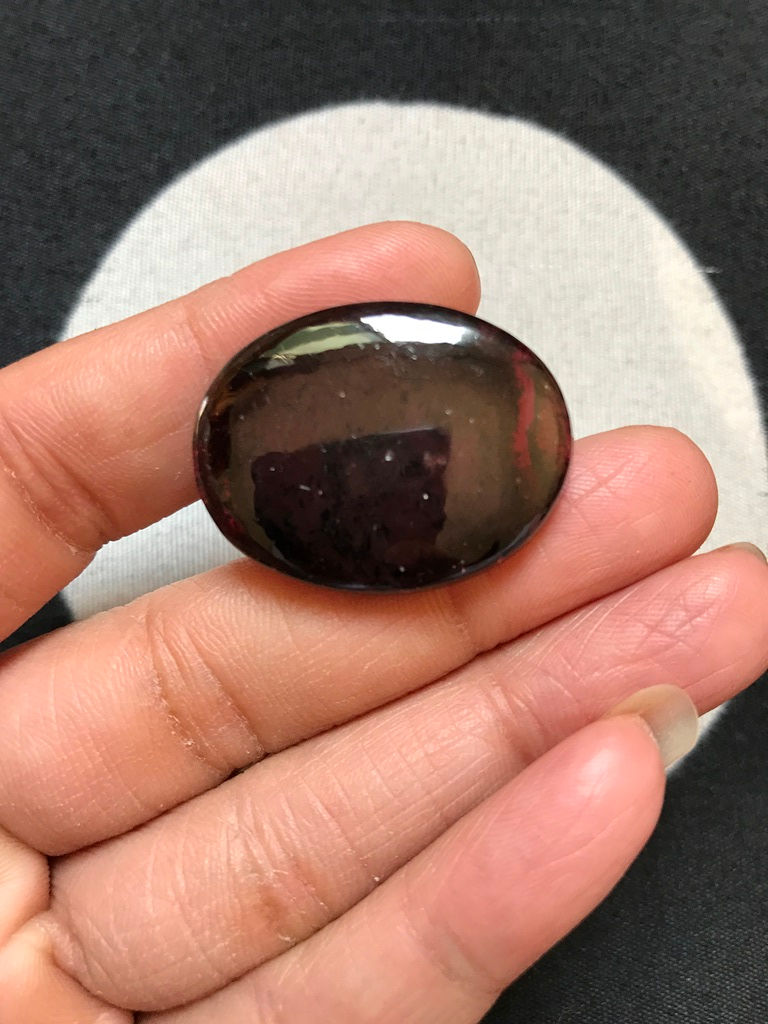 Thumbnail: Garnet Cabochon 1 Piece Size 32 MM Approx