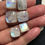 サムネイル： Rainbow Moonstone Cabochons 6 Piece Size 12-9 MM Approx