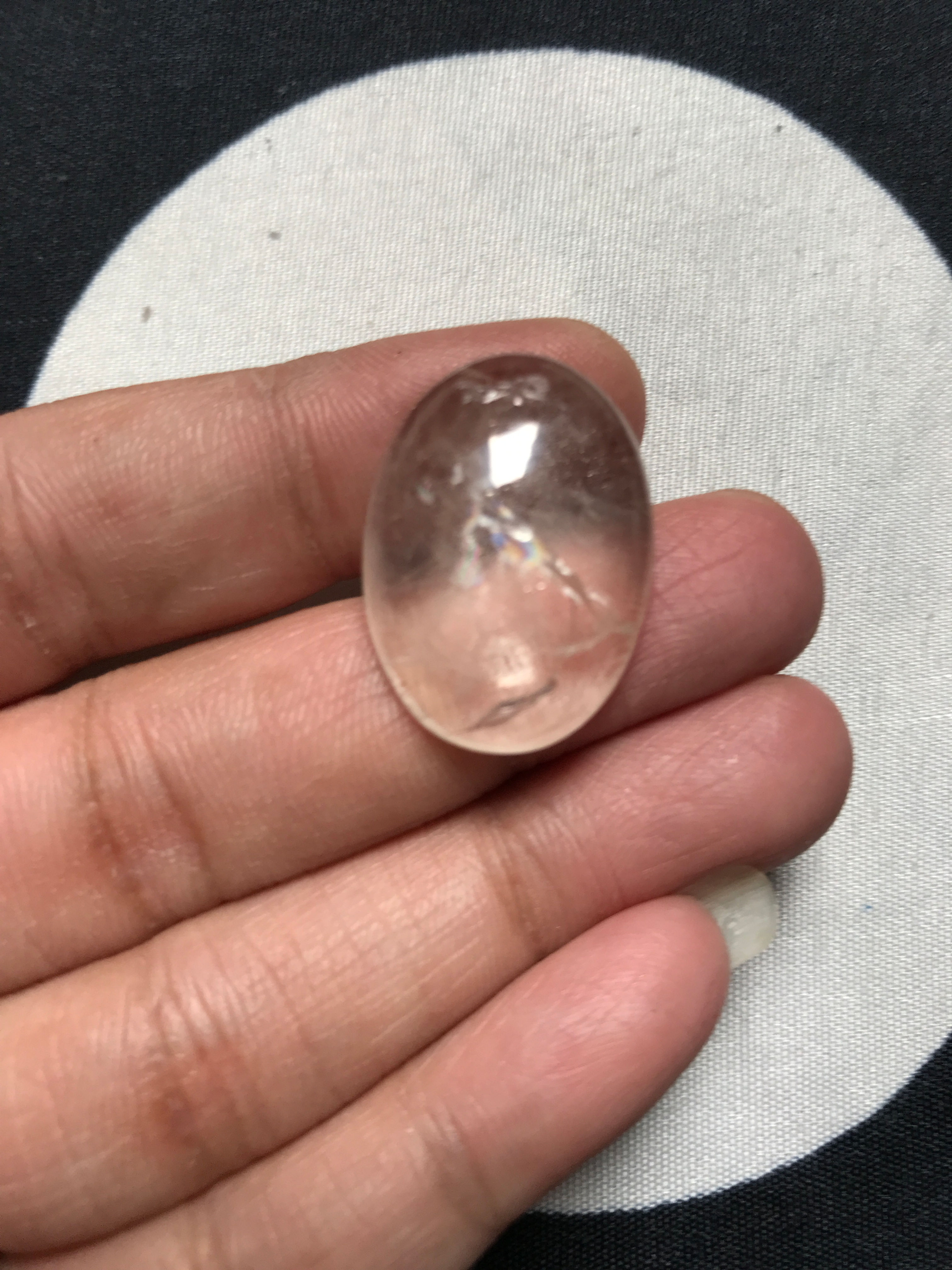 White Topaz Cabochon 1 Piece Size 25 MM Approx