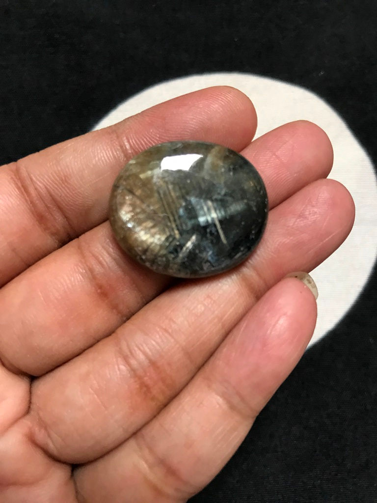 縮圖：Sapphire Cabochon 1 Piece Size 26 MM Approx