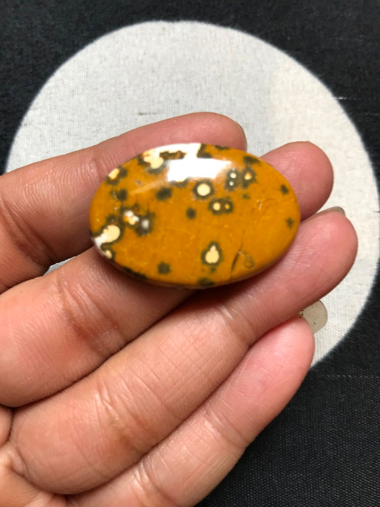 サムネイル： Ocean Jasper Cabochon 1 Piece Size 33 MM Approx