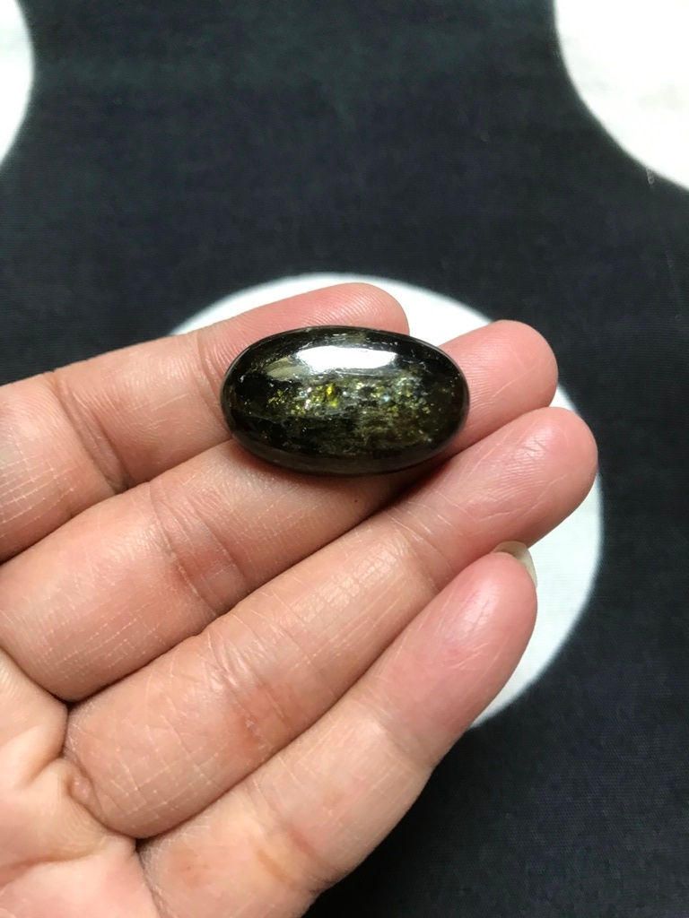 Miniatura: Natural Gemstone Cabochon 1 Piece Size 28 MM Approx