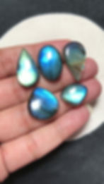 Thumbnail: Labradorite Cabochon 5 Piece Size 23-15 MM Approx