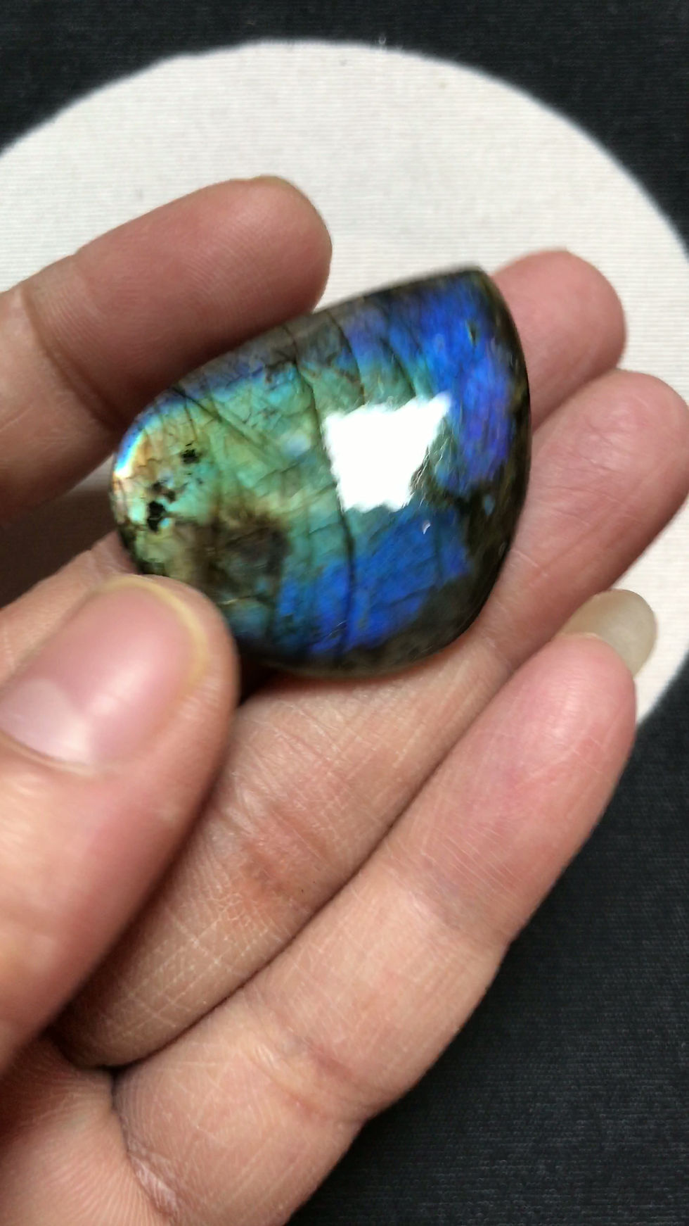 Миниатюра: Labradorite Cabochon 1 Piece Size 38 MM Approx
