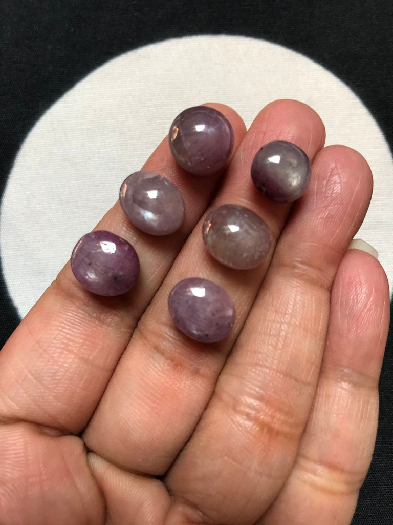 縮圖：Ruby Cabochon 6 Piece Size 11-10 MM Approx