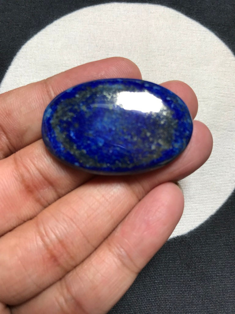 Миниатюра: Lapis Lazuli Cabochon 1 Piece Size 38 MM Approx