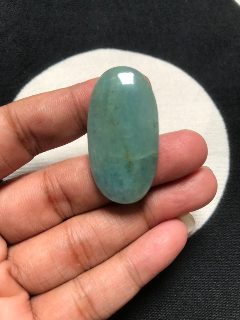 Aquamarine Cabochon 1 Piece Size 39 MM Approx