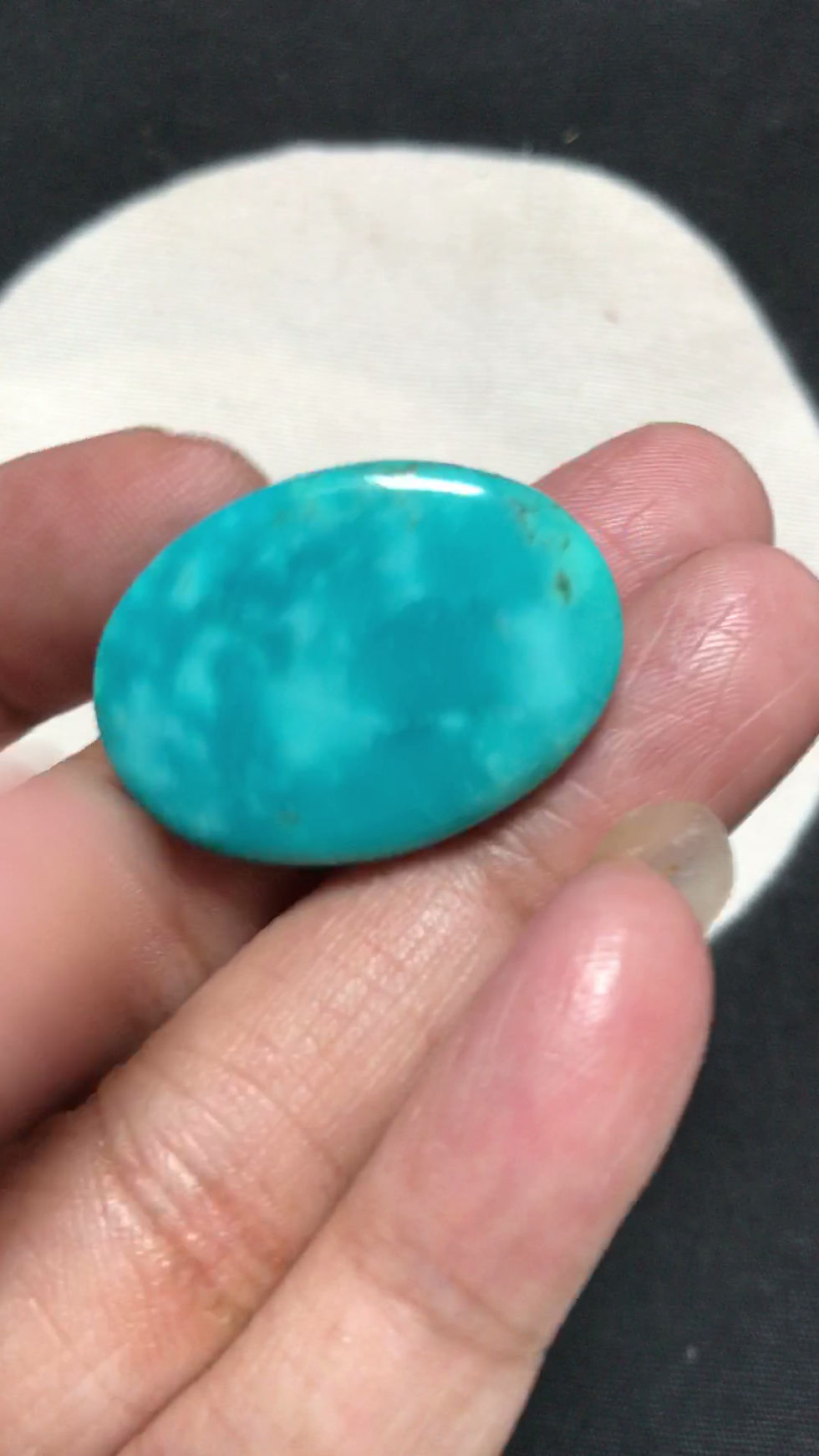 Thumbnail: Arizona Turquoise Cabochon 1 Piece Size 28 MM APPROX