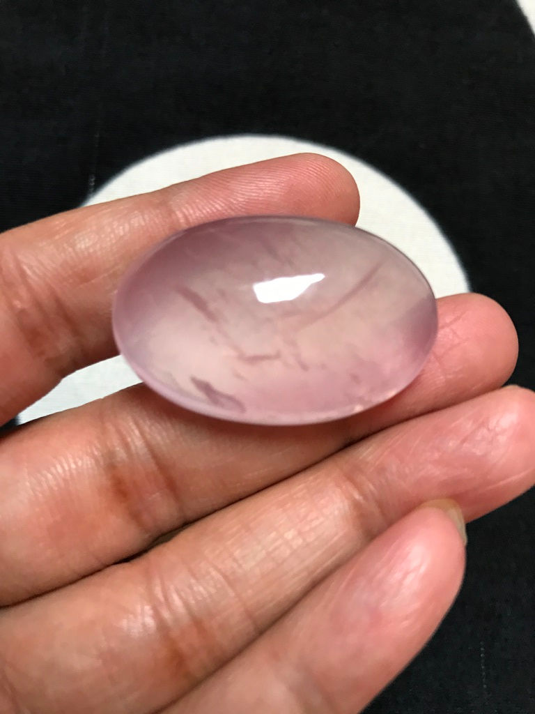 Миниатюра: Rose Quartz Cabochon 1 Piece Size 36 MM Approx