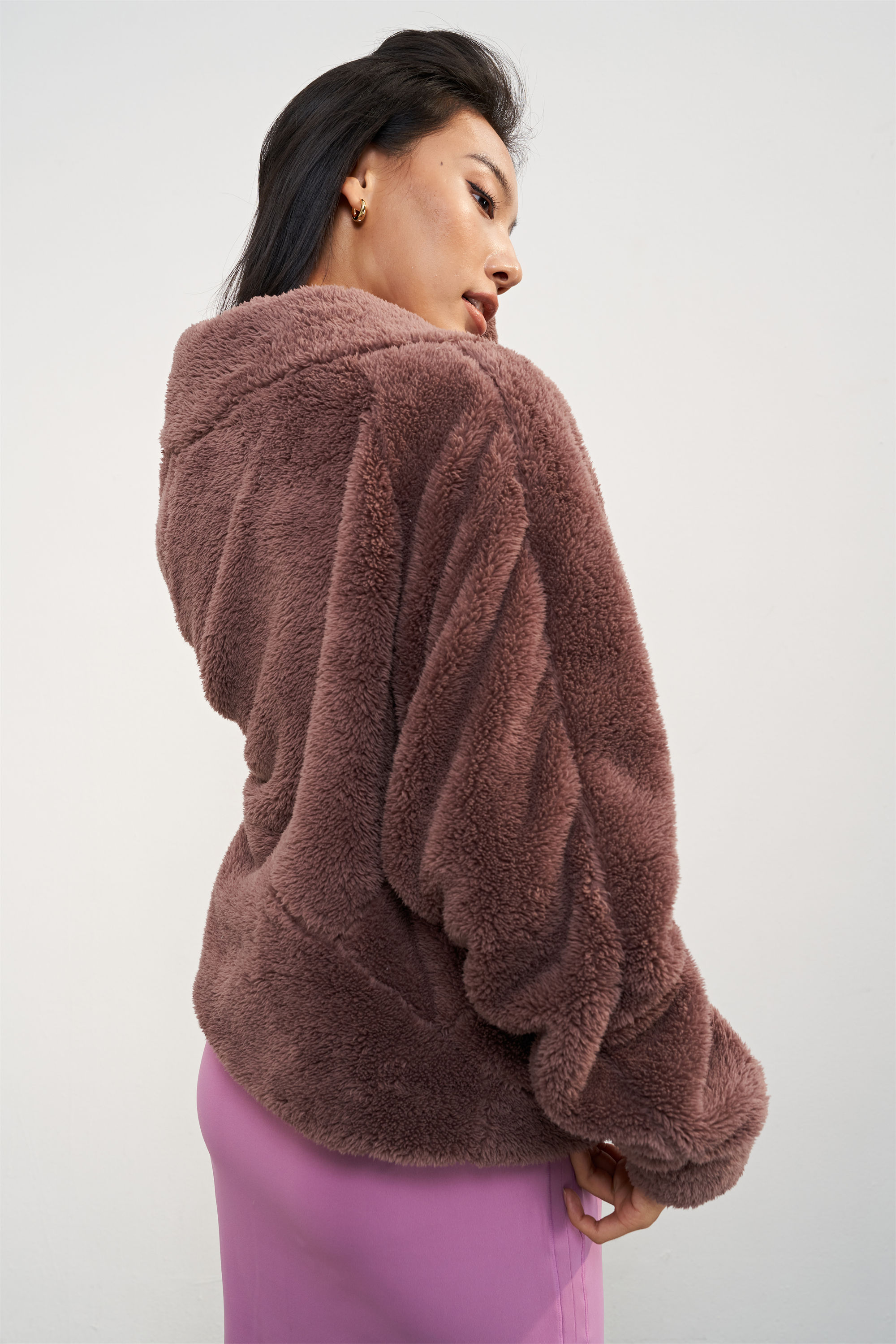 سترة مريحة من الصوف الفخم