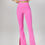 Thumbnail: Woman decked out in pink wearing our FlexiBare High-Waist Split Flare Yoga Pants in pink with matching top and headband. 