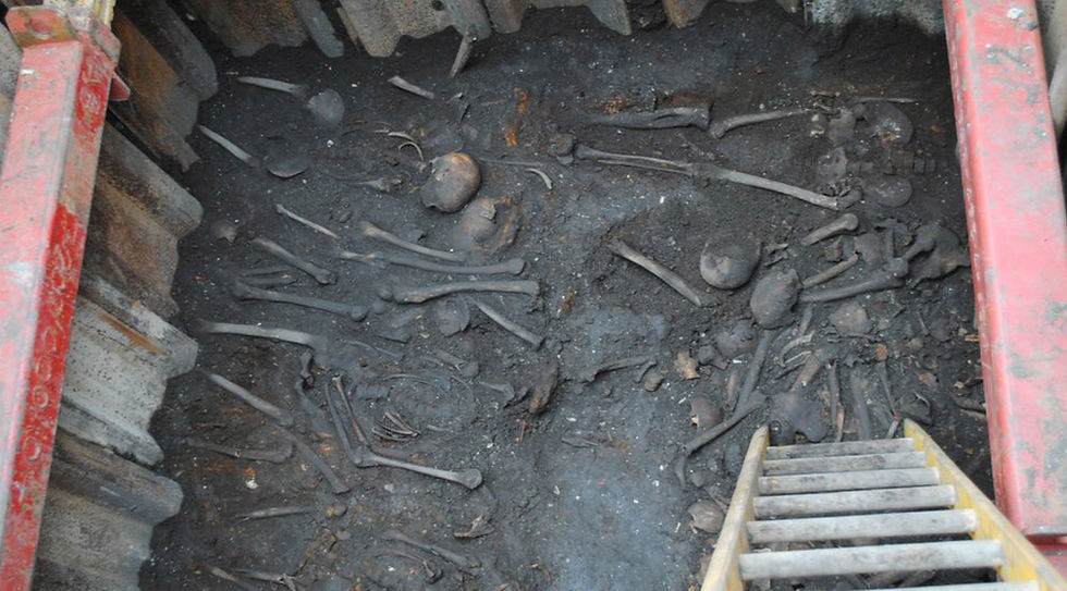 Mass burial in New Churchyard