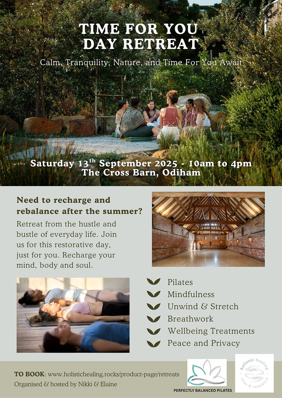 Flyer for the Time for You Retreat