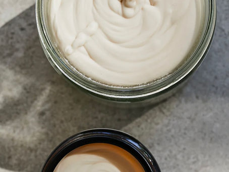 Jar of creamy magnesium butter