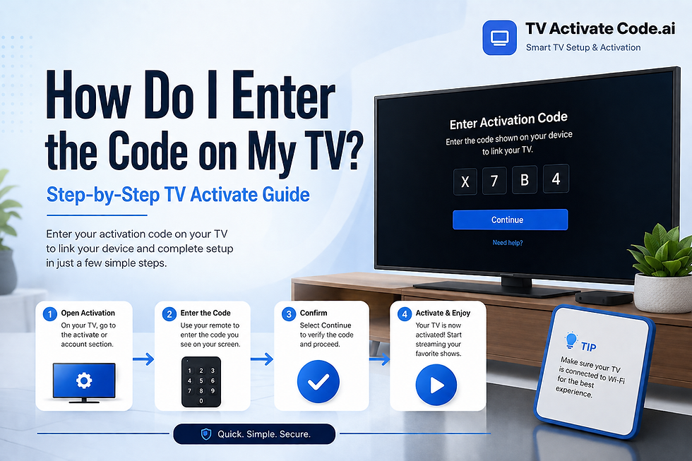 How Do I Enter the Code on My TV? Step-by-Step TV Activate Guide