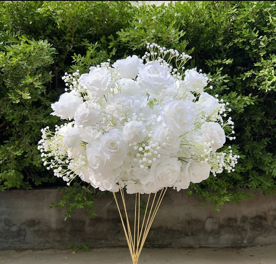 Thumbnail: High Vases with Big Artificial silk Flowers 