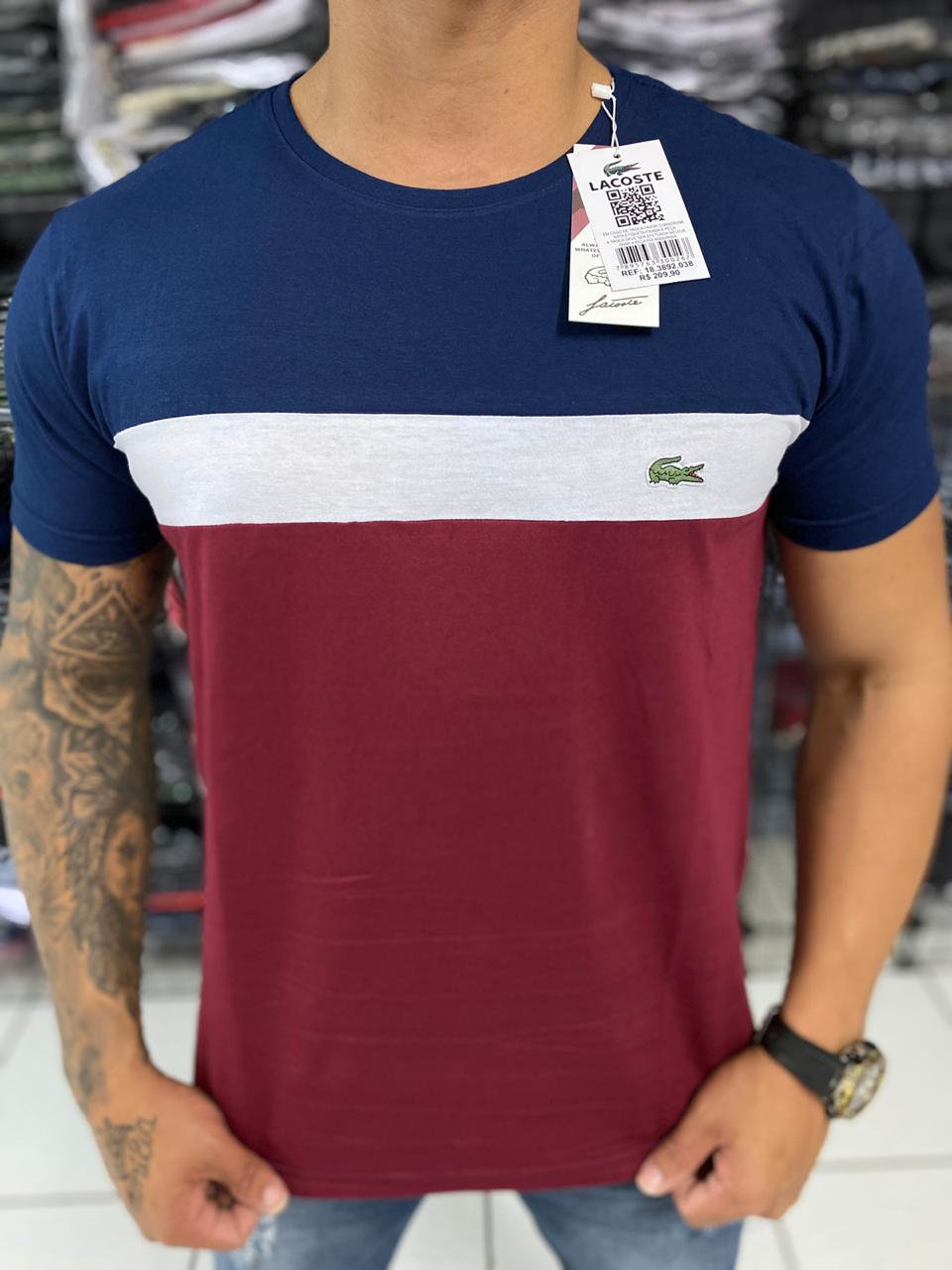 Lacoste Sport Diferenciada 3cores - azulescur/branco/vinho | D\u0026L Multimarcas