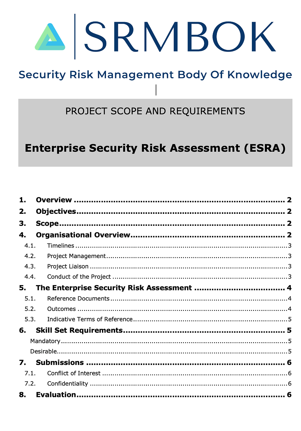 Thumbnail: Security Risk Assessment Scoping Statement Template