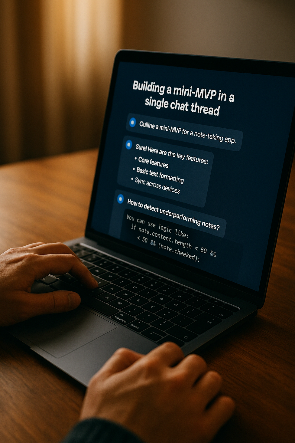 Building a Mini-MVP in a Single Chat Thread